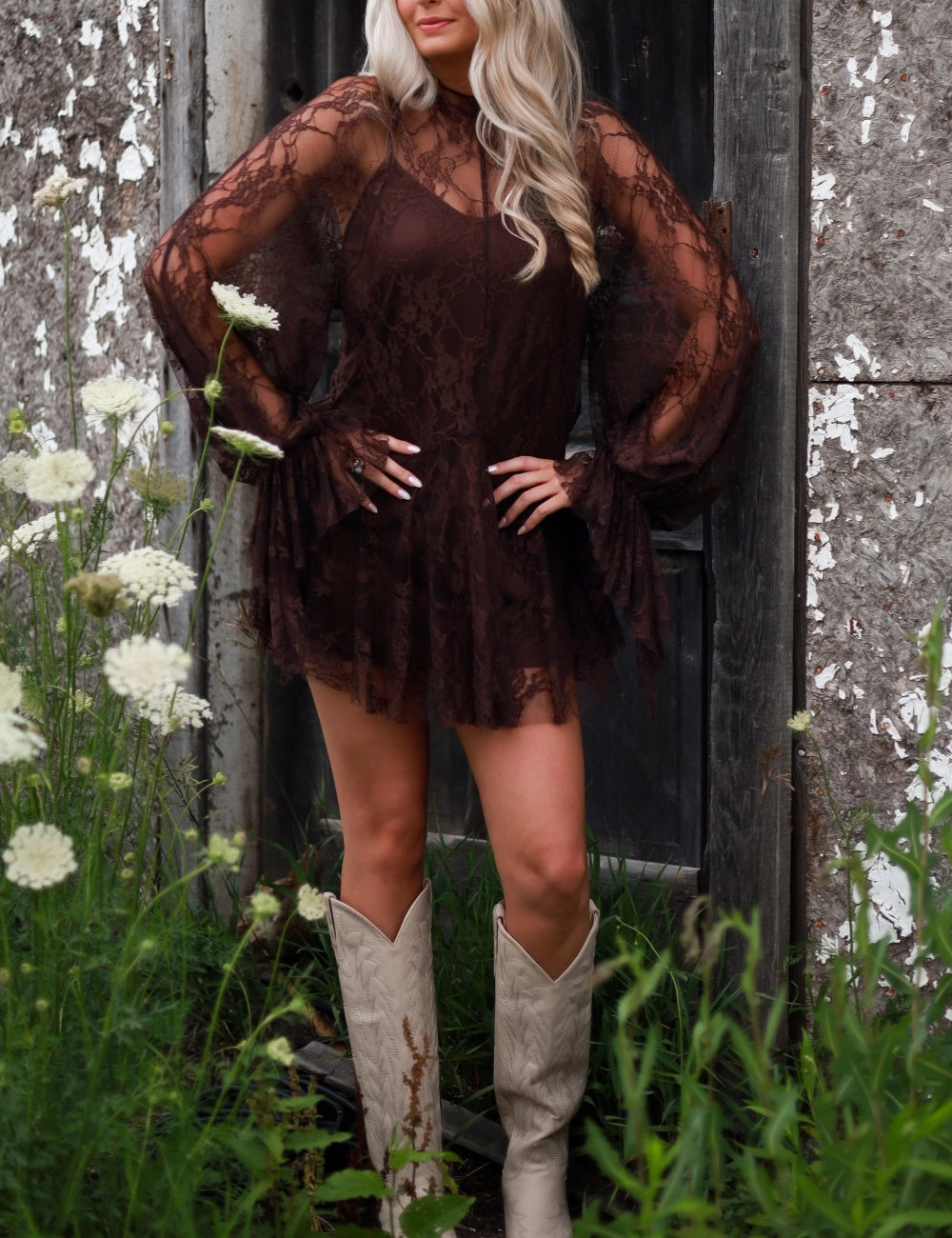 Harlow Lace Mini Dress-Includes straps