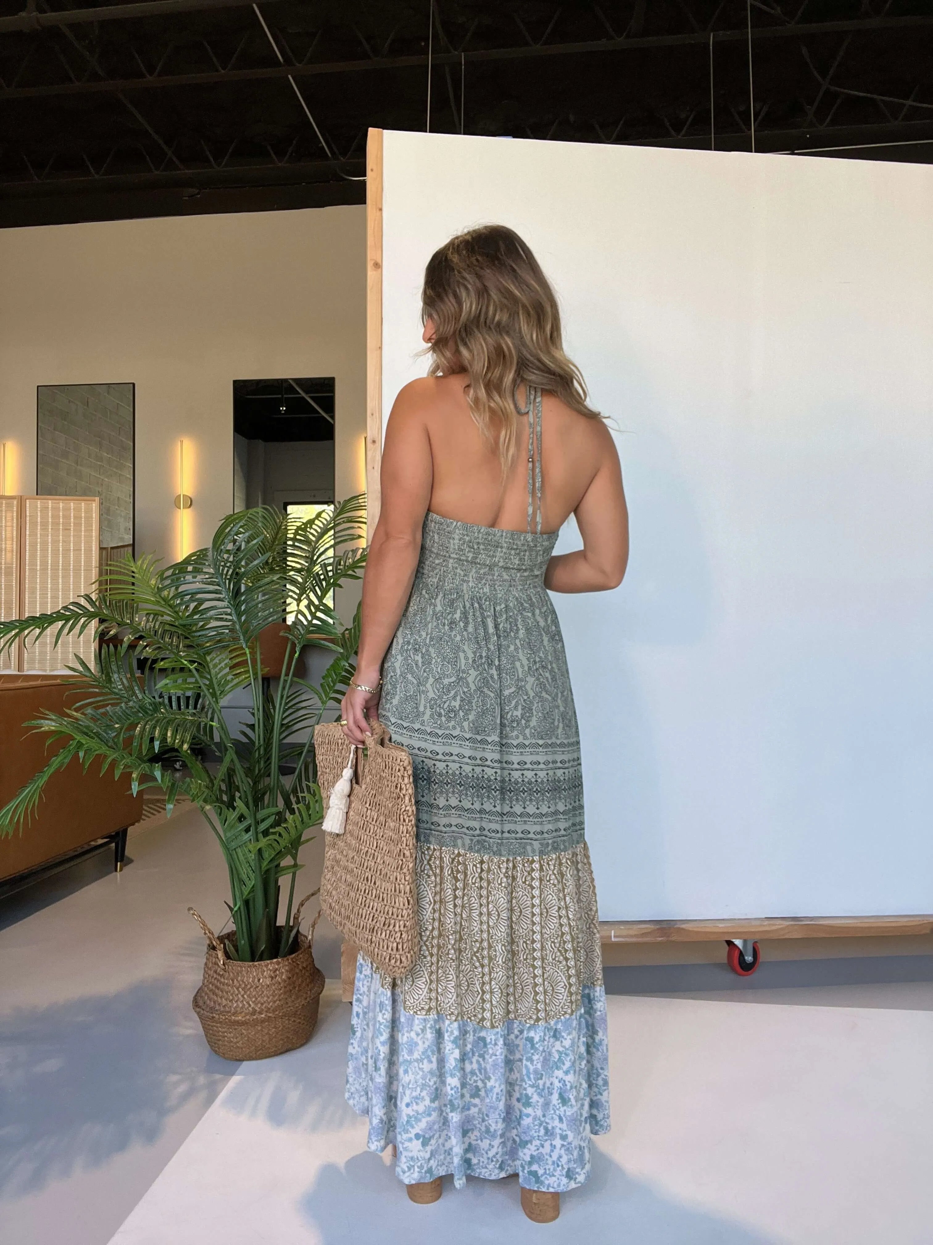 Dawn Before Daylight Tiered Maxi Dress Jade