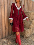 Women's Lace V-neck Design Dress