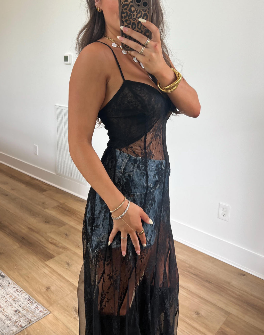 Sheer Lace Layering Top