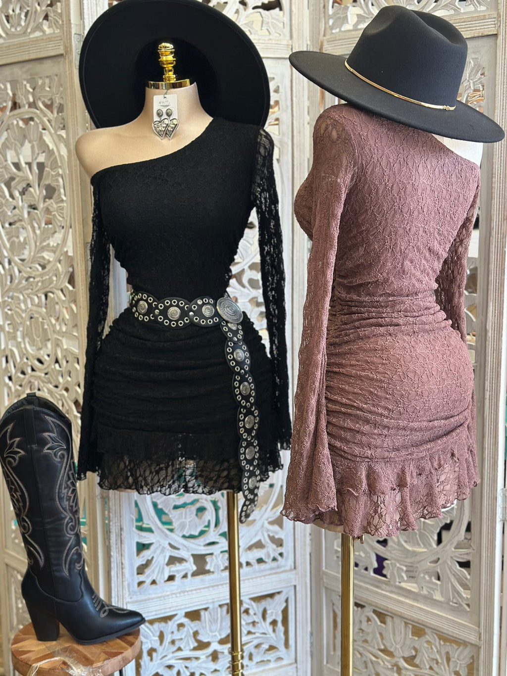 Sexy Lace Stretch Mini Dress