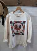 WEATHERVANE Rooster Cranston Print Crewneck