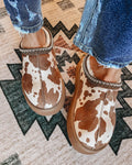Women's Faux Fur Warm Winter Mules Cozy Charlie Slip On ~ Cream & Tan