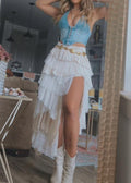 Irregular Cake Dress Long Skirt