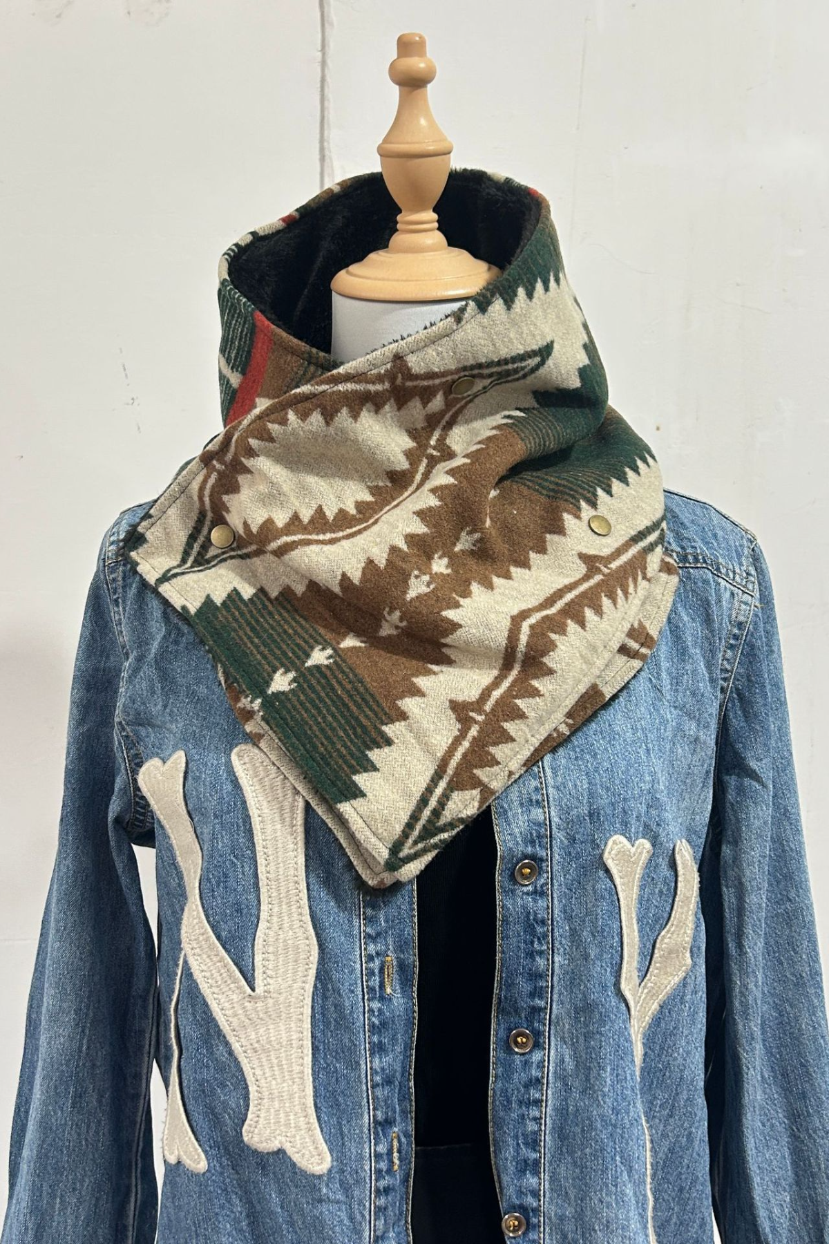 Western Cowboy Aztec Warm Neck Hood