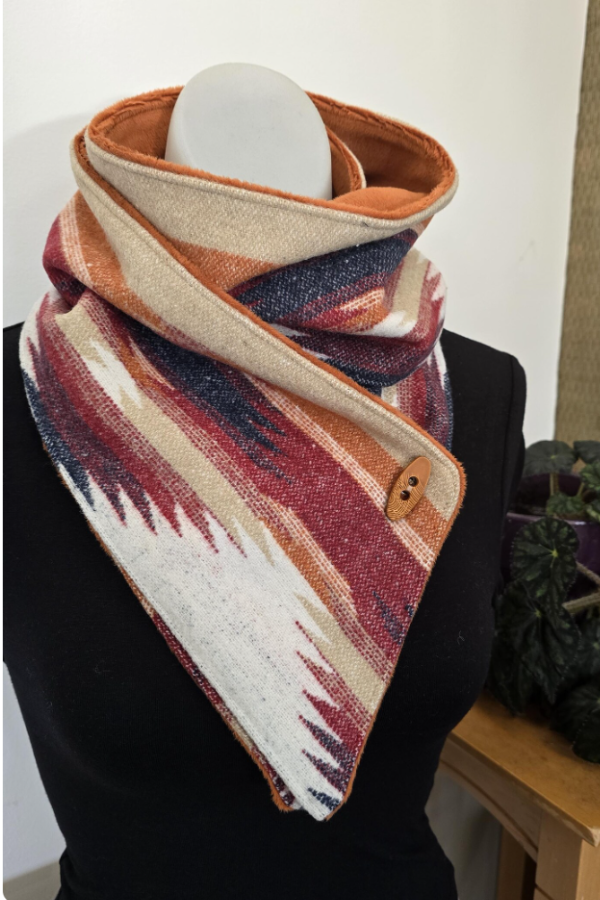 Rustic Burnt Orange Toned Southwest Adventure Scarf unisex scarf