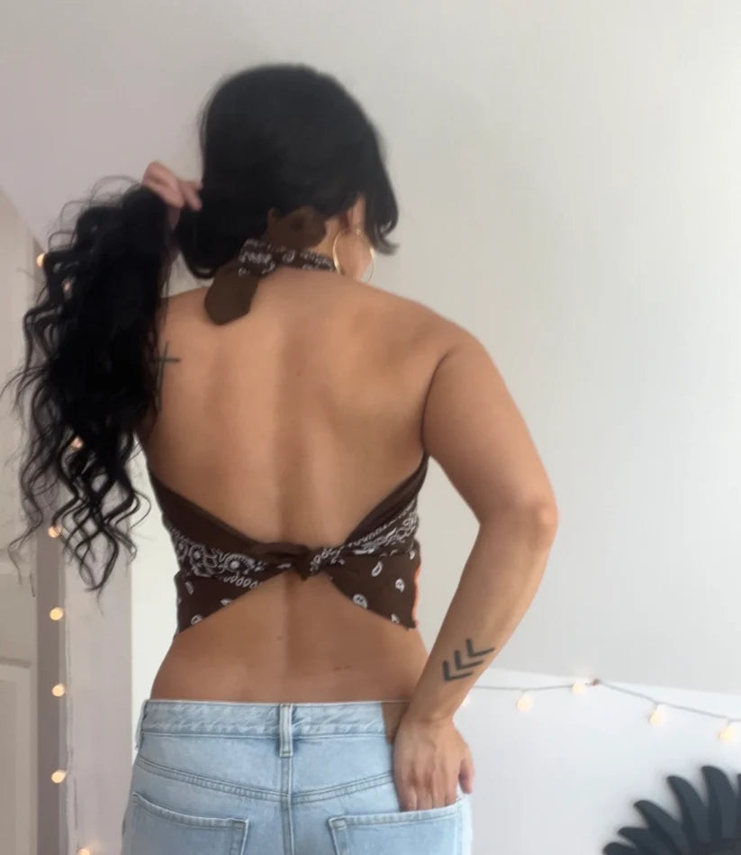 Harley Davidson Flame Halter Top