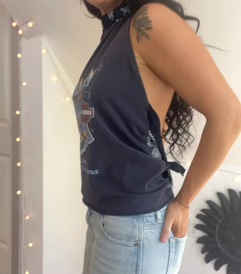 Harley Davidson Flame Halter Top