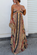 Allure Maxi Dress Brown Multi