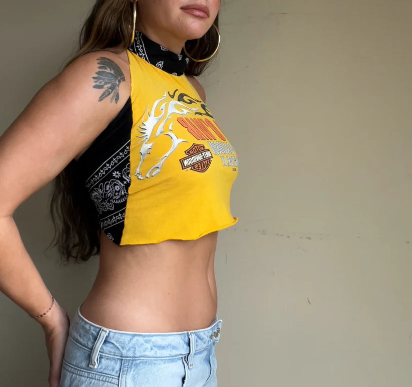 Harley Davidson Flame Halter Top