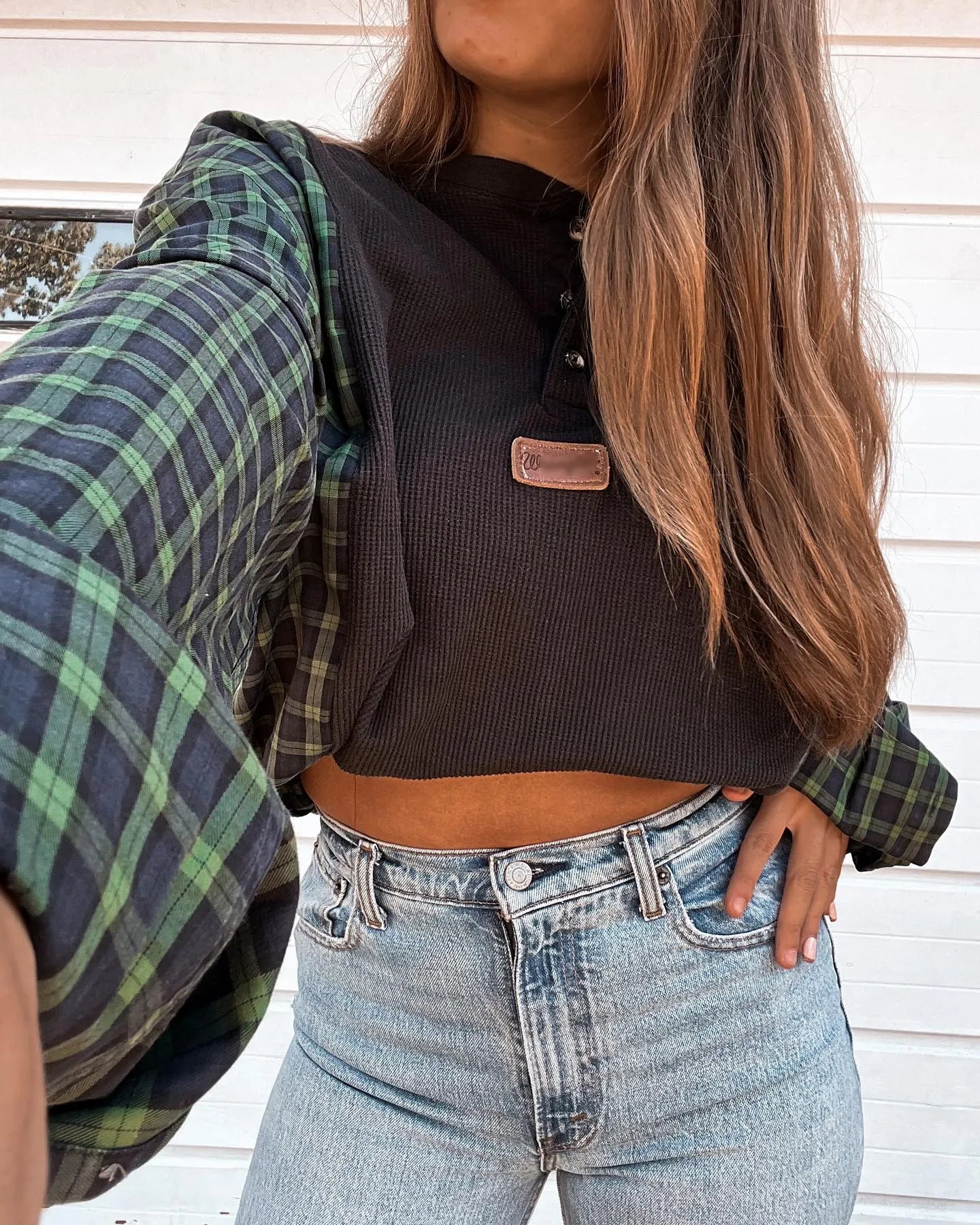 Flannel Sweater Hoodie 0686