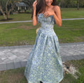 Jacquard Asymmetrical Floral Dress