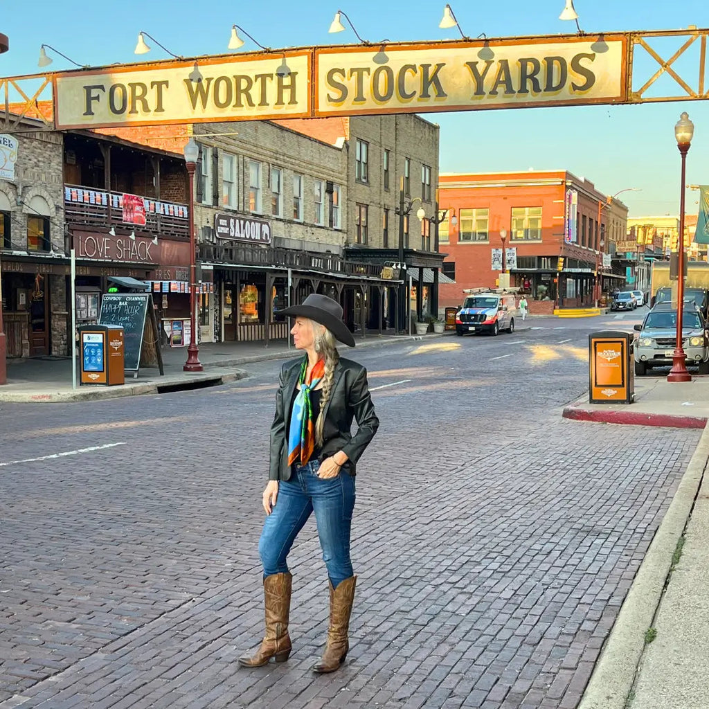 Western Wild Rags (Cowtown Calling) Silk Scarf