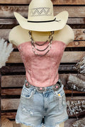 Vintage Western Pattern Bandeau Tank Top