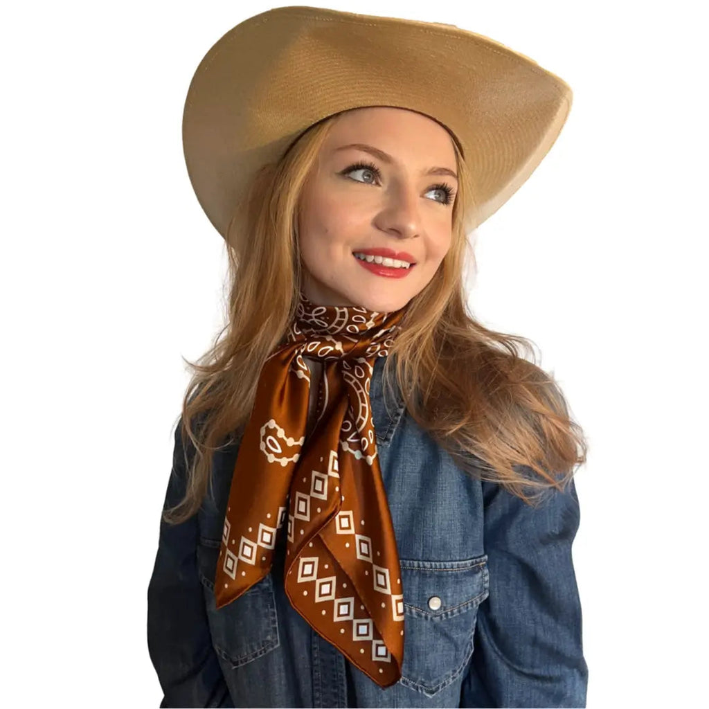 Paisley Wild Rags (Cookie) Sienna Brown Silk Scarf