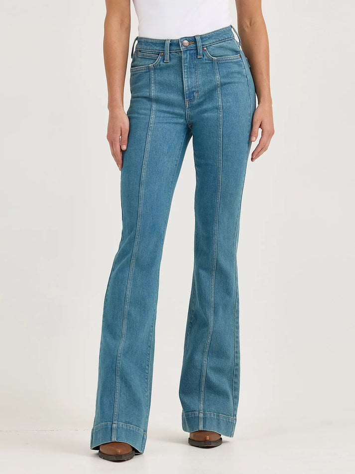 Women's High Rise Pintuck Trouser Jean