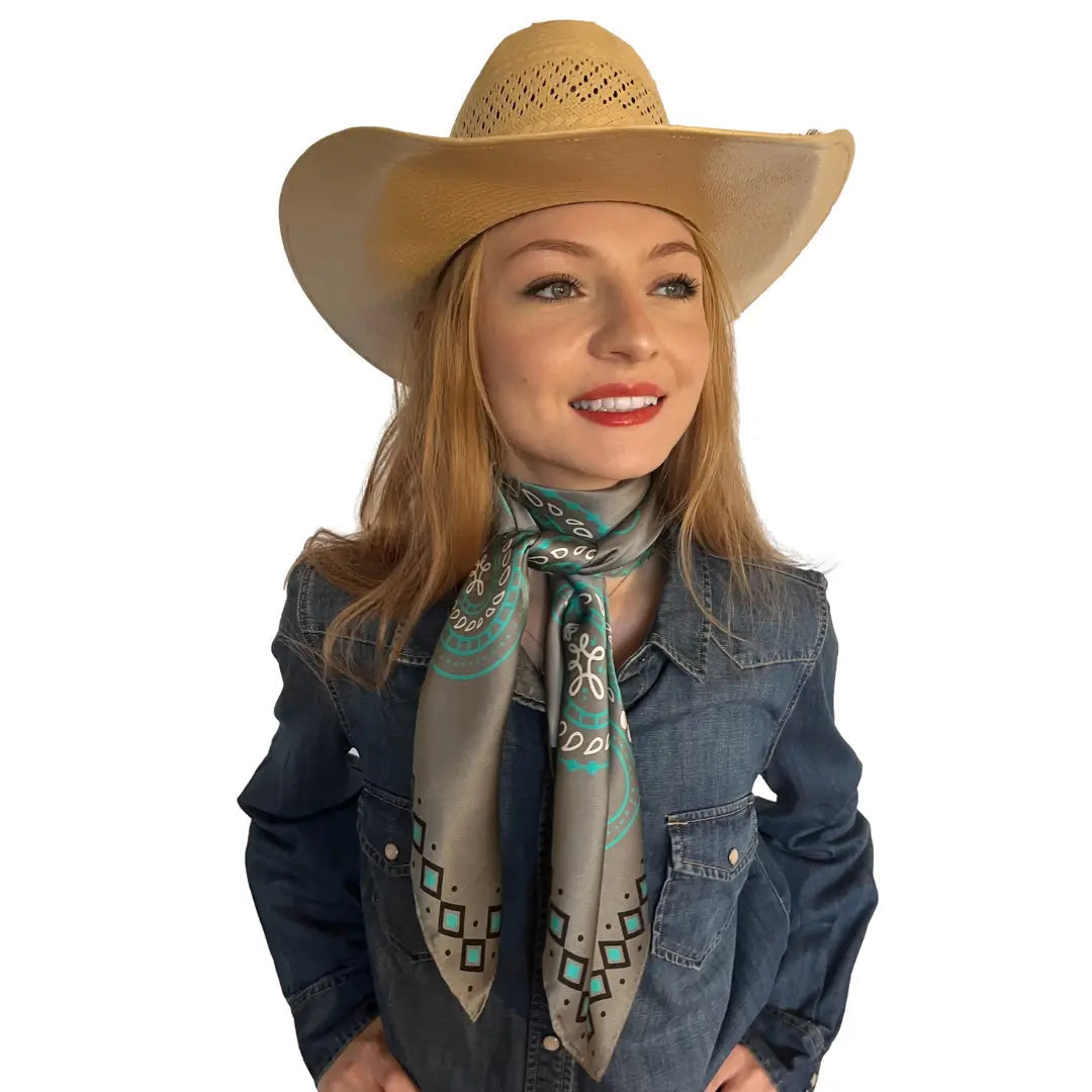 Paisley Wild Rags (Stormy) Gray Silk Scarf