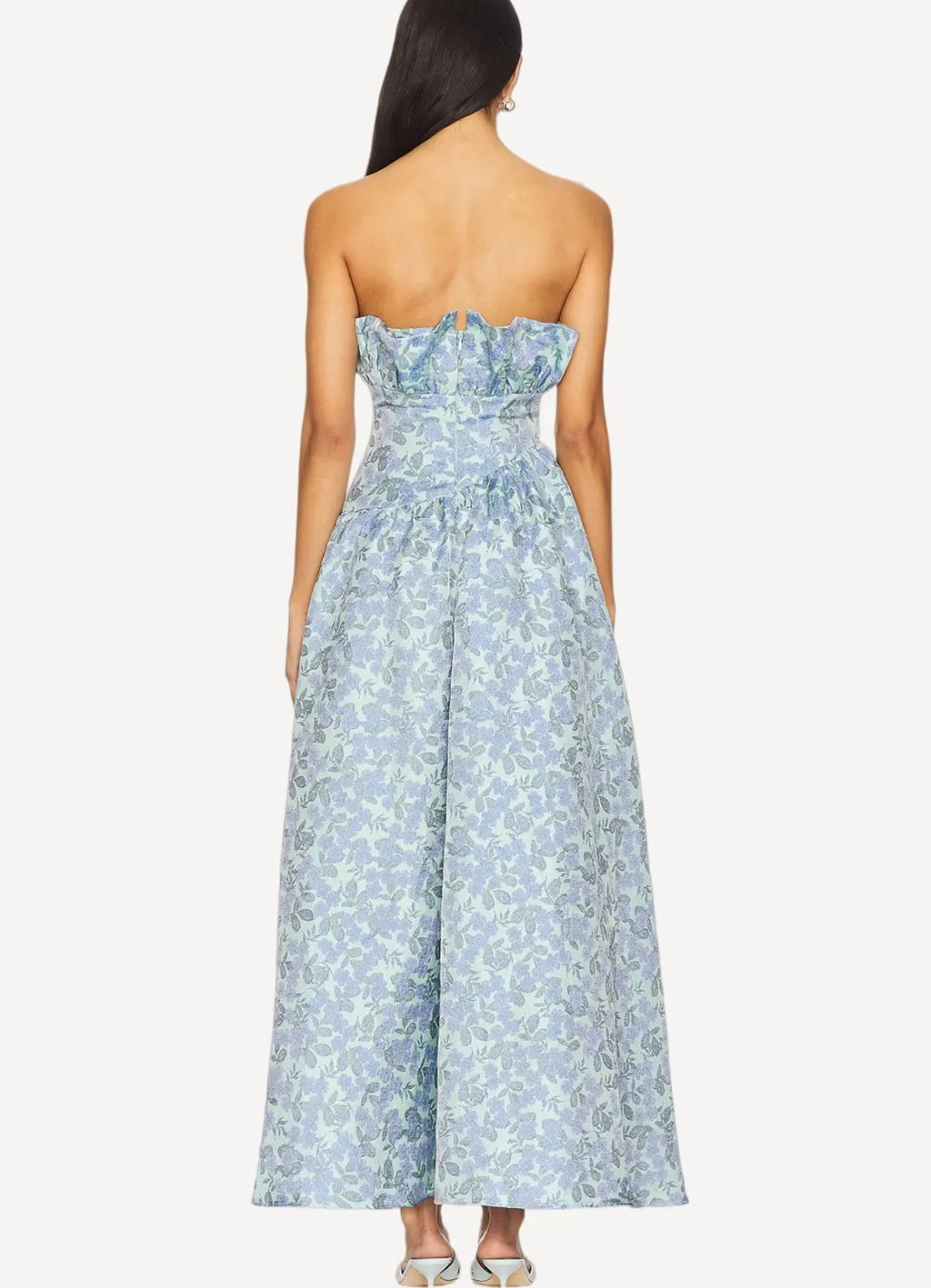 Jacquard Asymmetrical Floral Dress