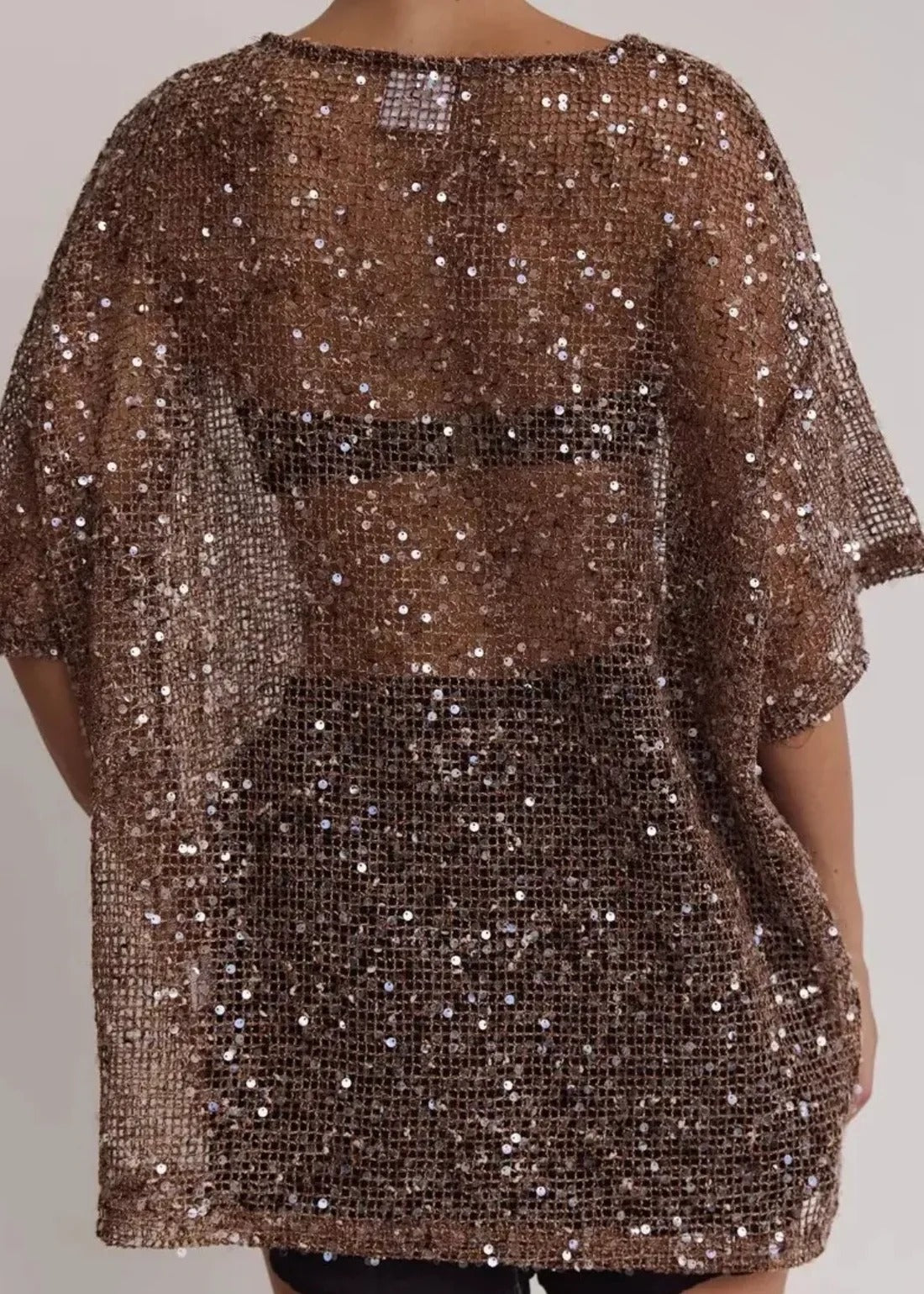 Sequin Oversized Top