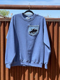 Western Jeans Pocket Pullover Top