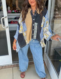 Vintage Fall Button-Down Top
