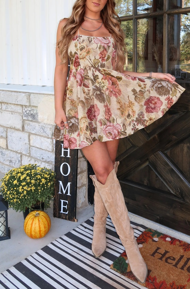 Wild As Her Floral Mini Dress