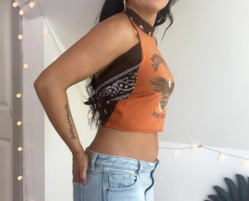 Harley Davidson Flame Halter Top