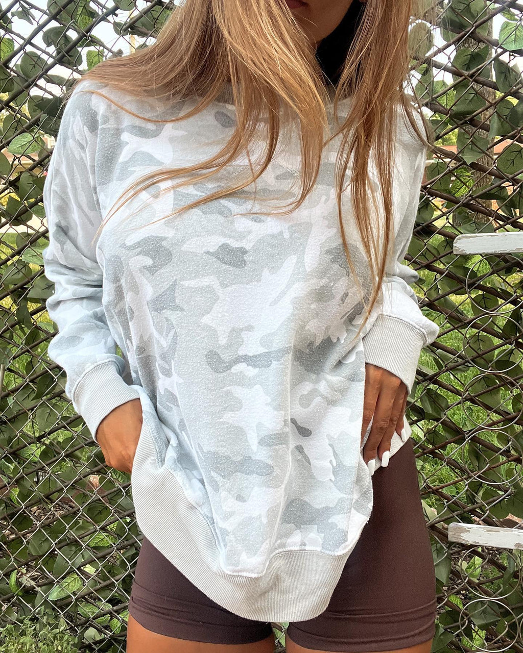 Camouflage Round Neck Sweatshirt