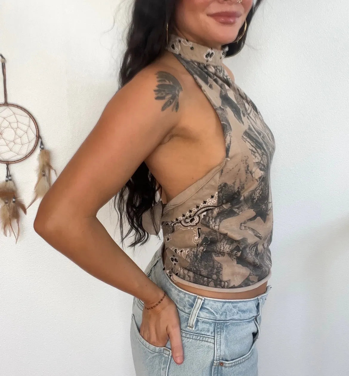 Camo Halter  Tee