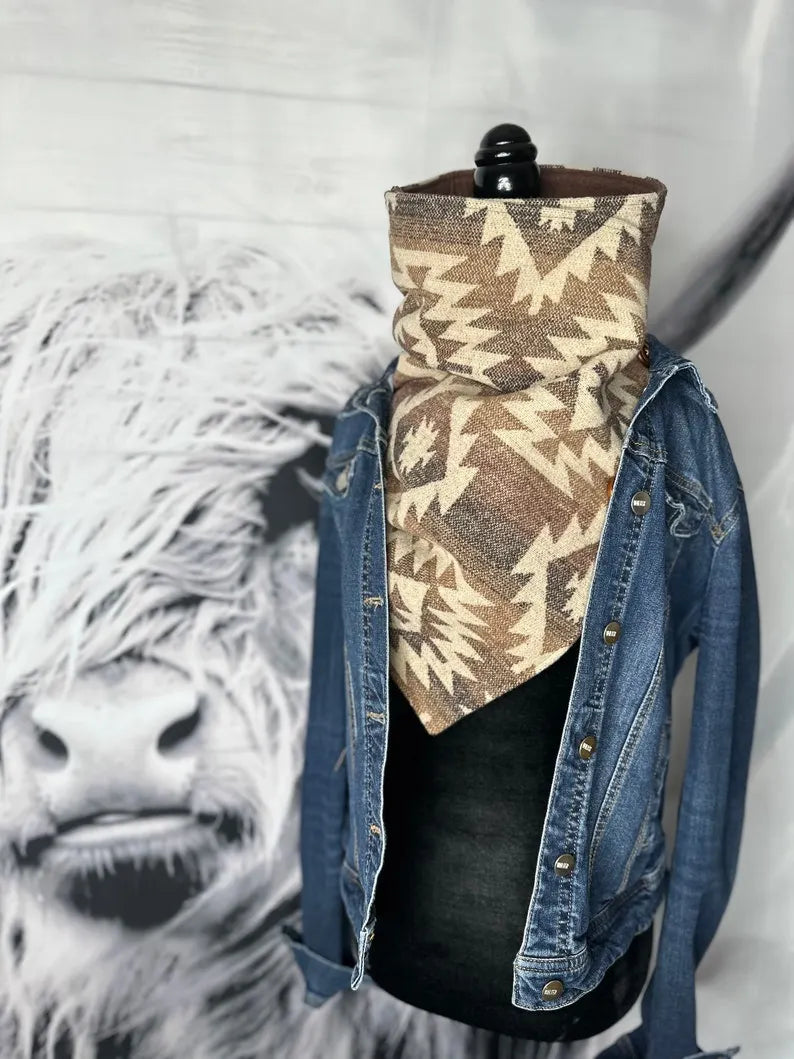 Harvest Western Aztec Warm Neck Hood