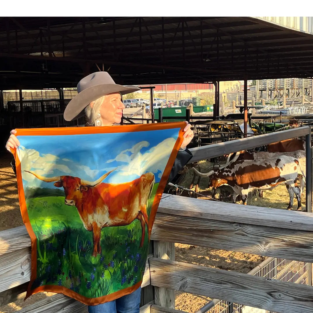 Western Wild Rags (Cowtown Calling) Silk Scarf