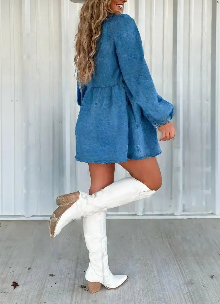 Vintage Denim Mini Dress