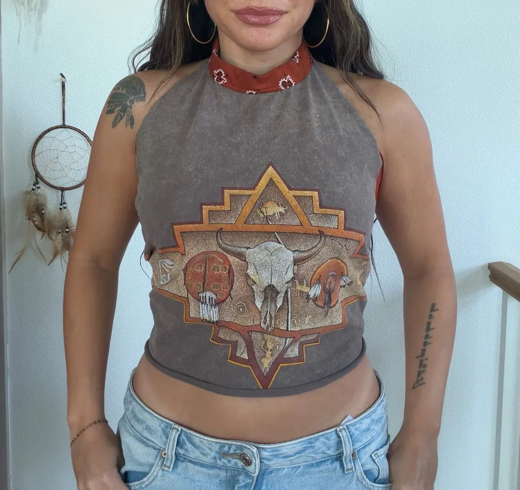 Aztec Halter Tee