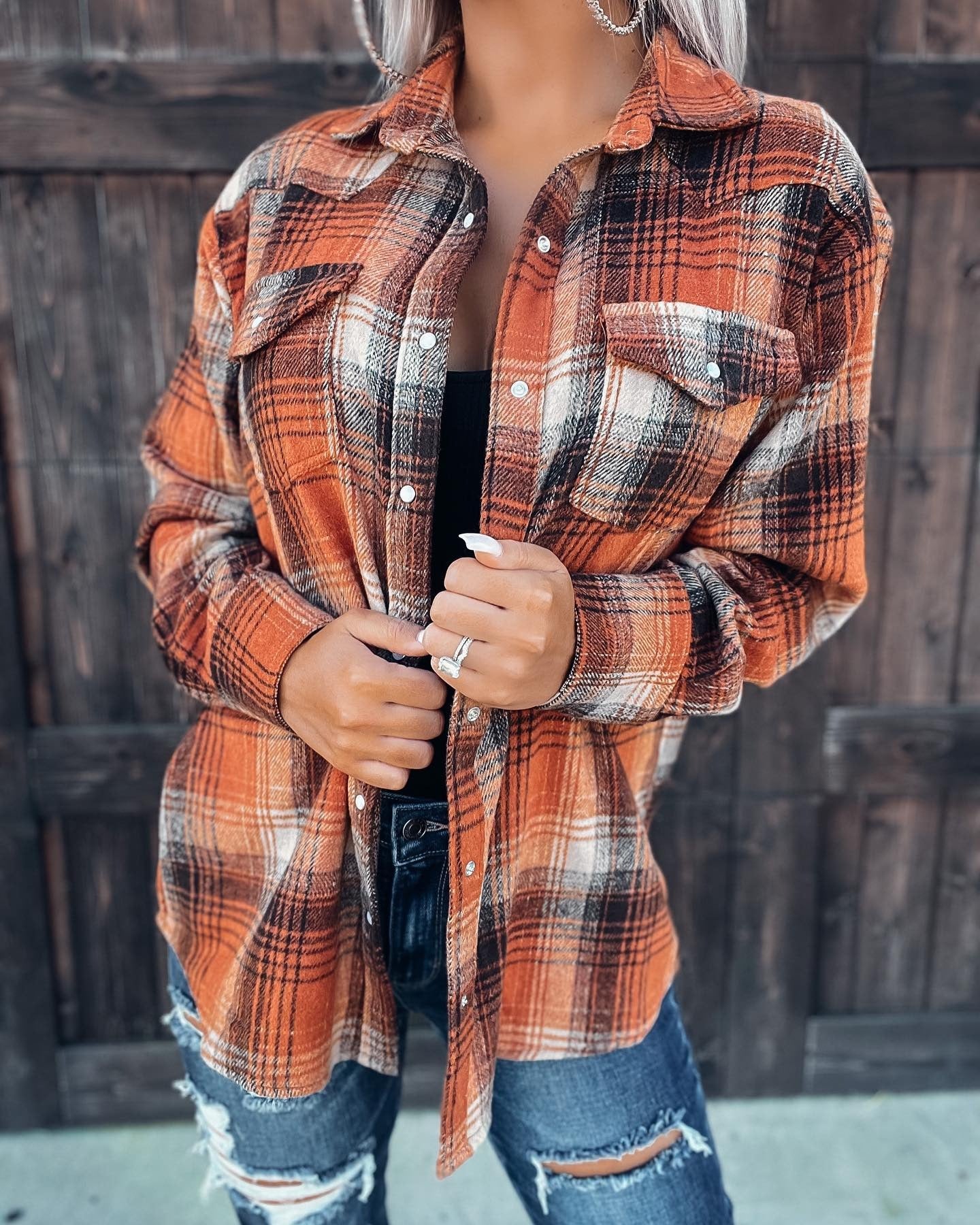 Women's Vintage Flannel Top
