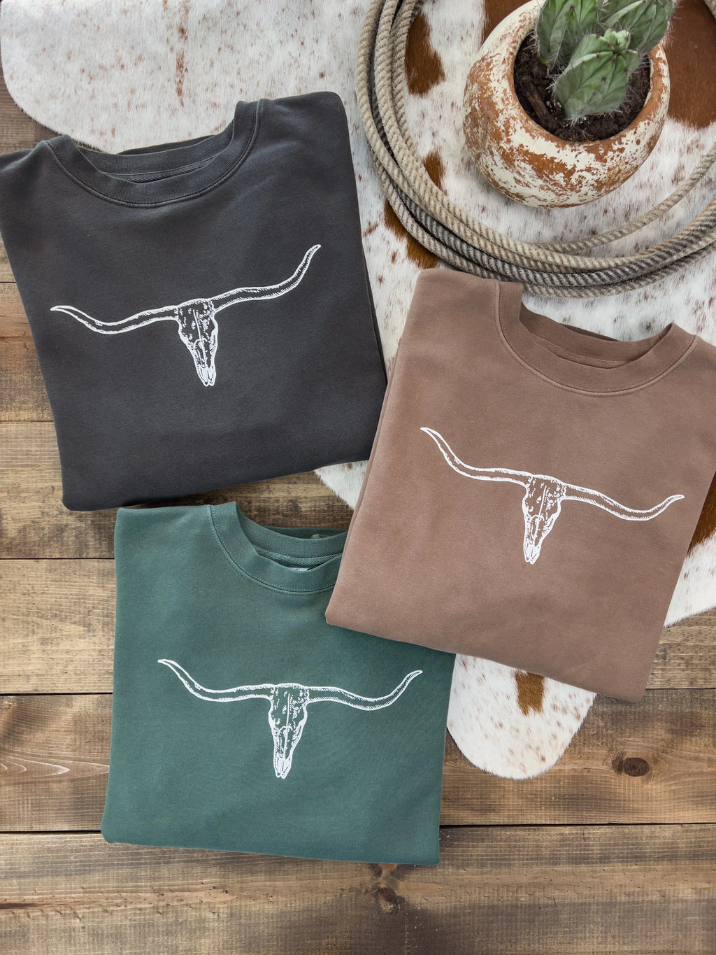 Longhorn Betty Crewneck