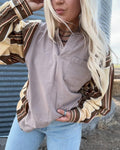 Collar Patchwork Top
