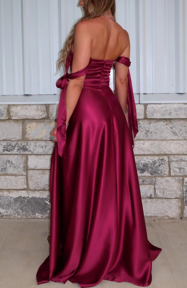 Strawberry Wine SatinDress