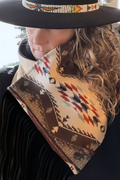 Women's Western Fringed Scarf - Aztec Pattern