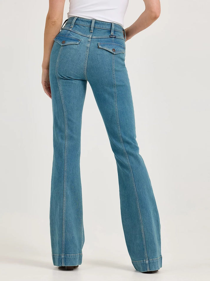 Women's High Rise Pintuck Trouser Jean