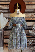 Beautiful Off Shoulder Floral Smocked Dress-0520