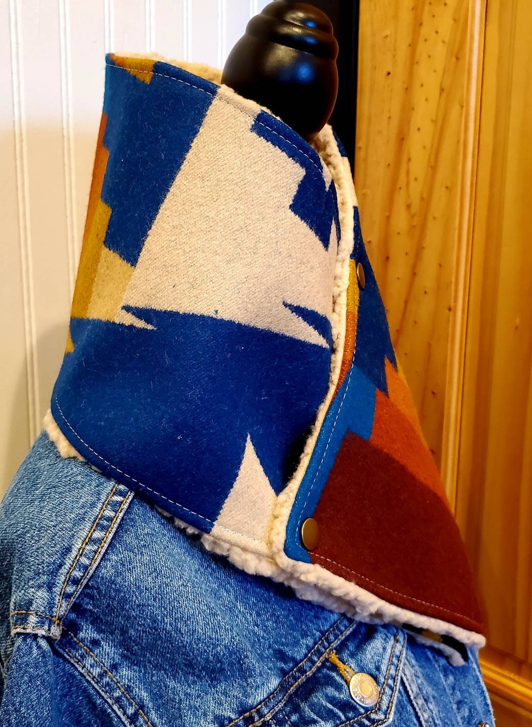 Wool/Sherpa Cowl Scarf -2