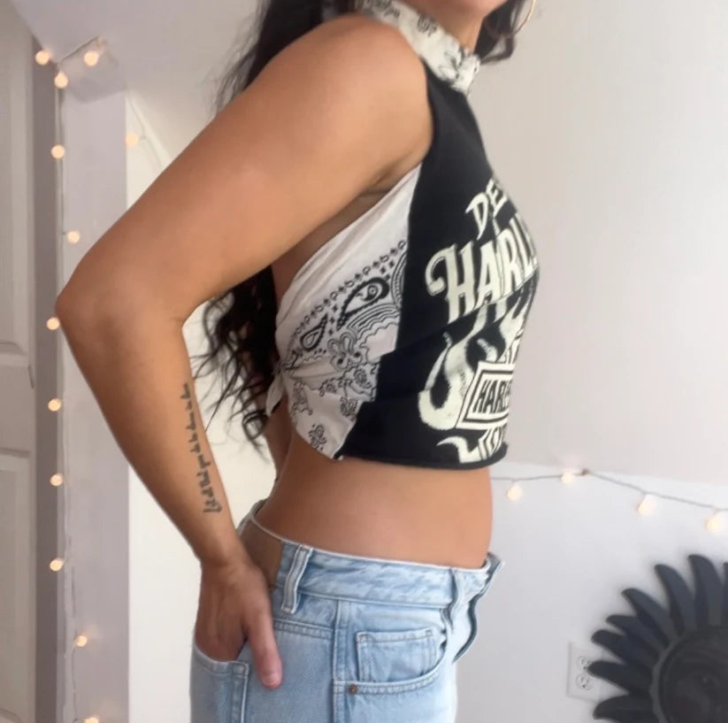 Harley Davidson Flame Halter Top