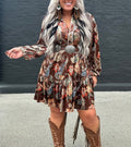 Paisley Princess Dress Brown
