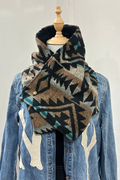 Western Cowboy Aztec Warm Neck Hood