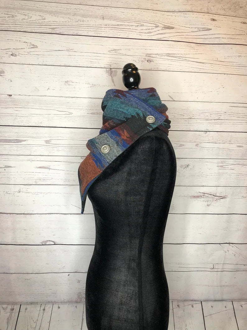 Combination Western Aztec Warm Neck Hood