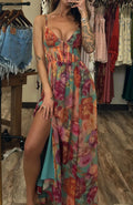 Flower Garden Corset Maxi Dress