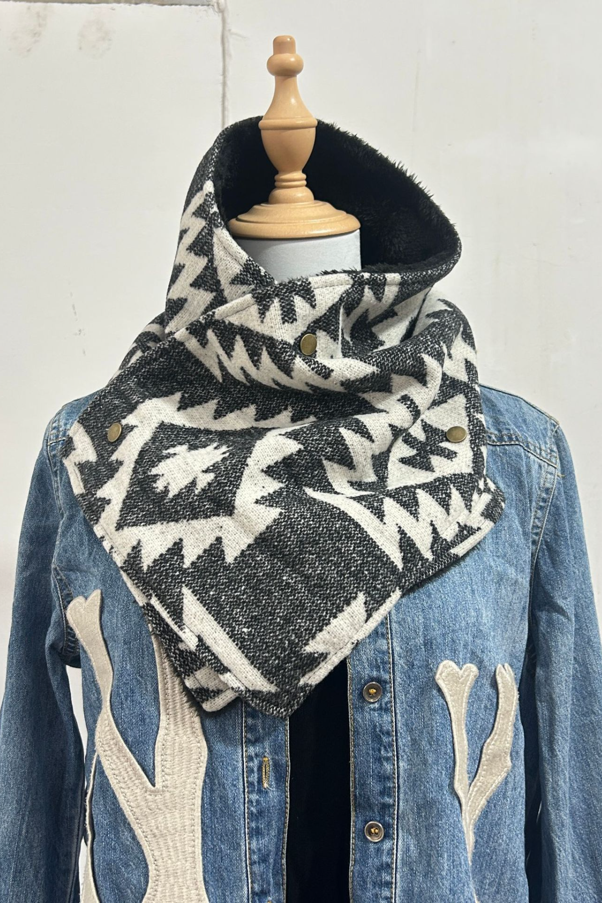 Western Cowboy Aztec Warm Neck Hood