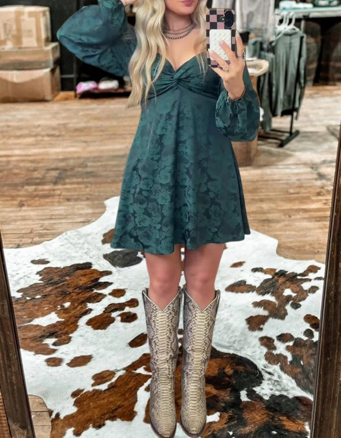 Women's Vintage Bow Mini Dress