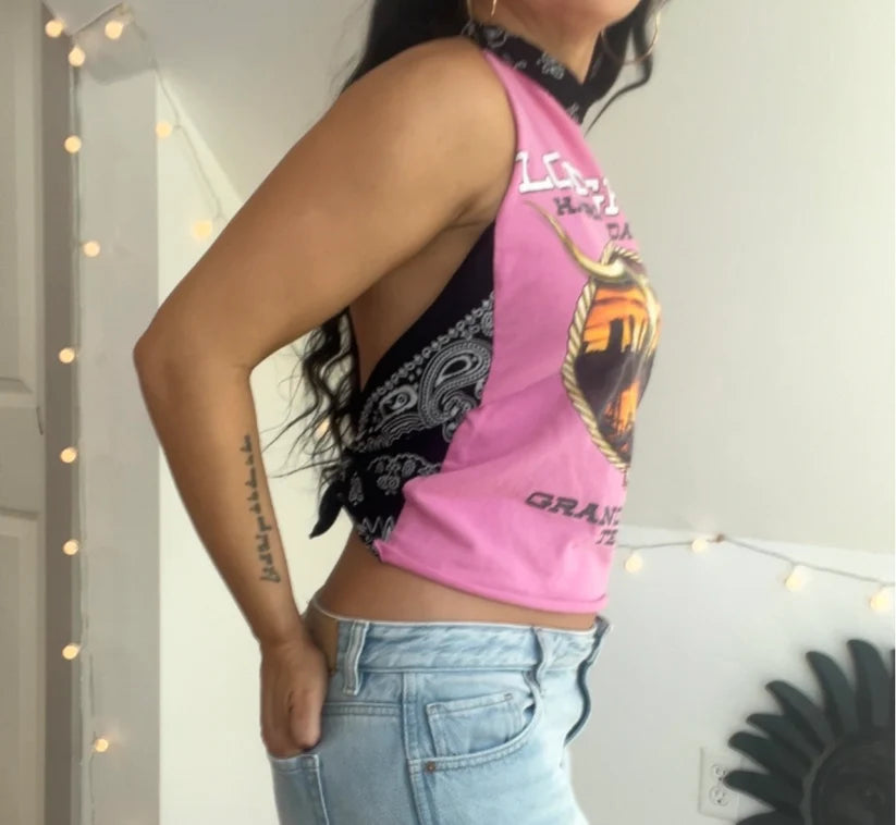 Harley Davidson Flame Halter Top